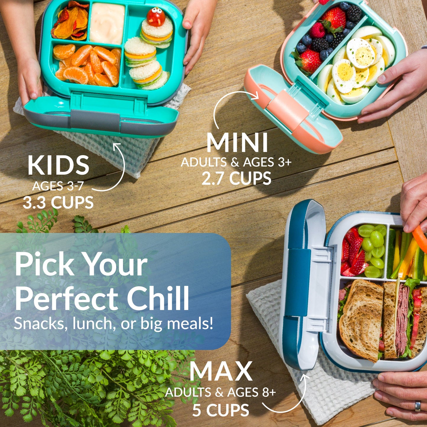 Bentgo® Chill Mini Lunch Box - Tide Blues | Pick Your Perfect Chill - Snacks, Lunch Or Big Meals!