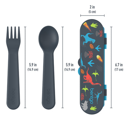 Bentgo® Kids Utensils Set - Dinosaur | Product Dimensions