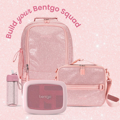 Bentgo® Kids Lunch Box (Glitter & Confetti) - Petal Pink Glitter | Build Your Bento Squad