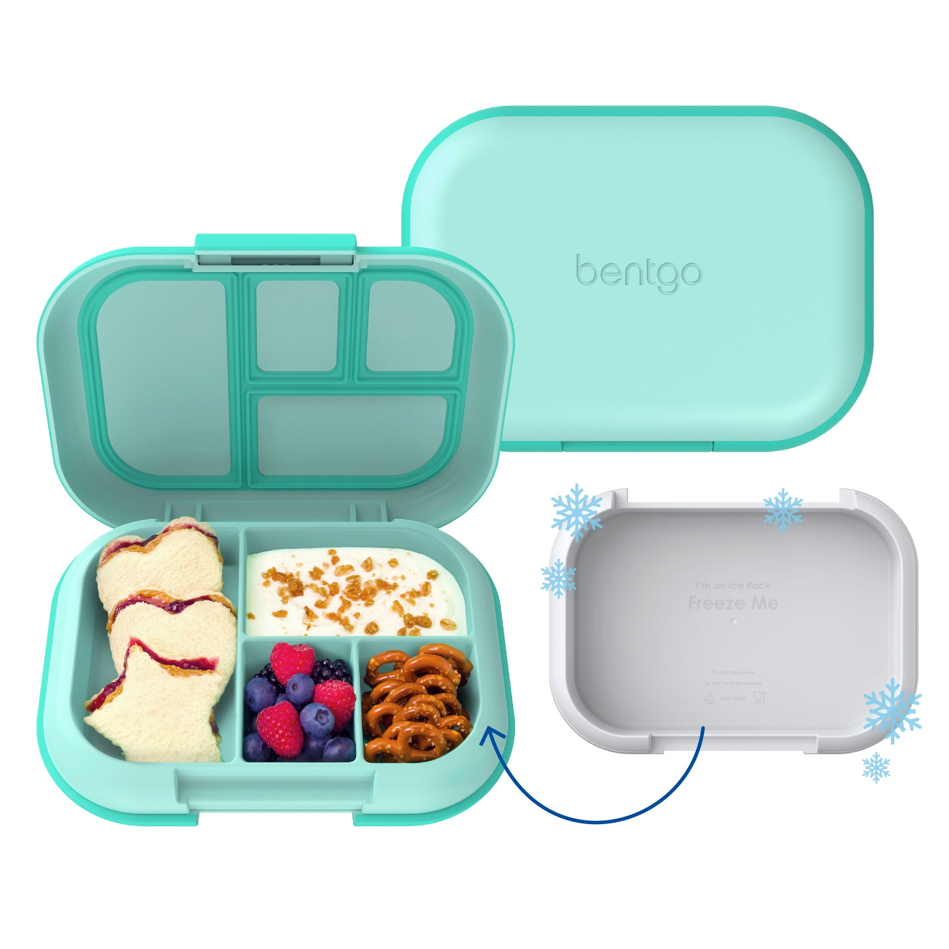 Bentgo® Chill Kids Lunch & Snack Box - Aqua | Lunch Box
